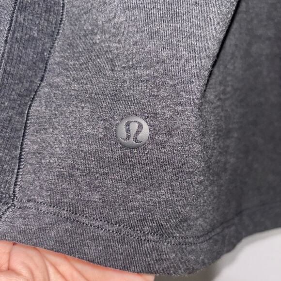 Lululemon Casual Cotton-Blend Skirt — Dark Charcoal Gray — Size 8 - Picture 3 of 5